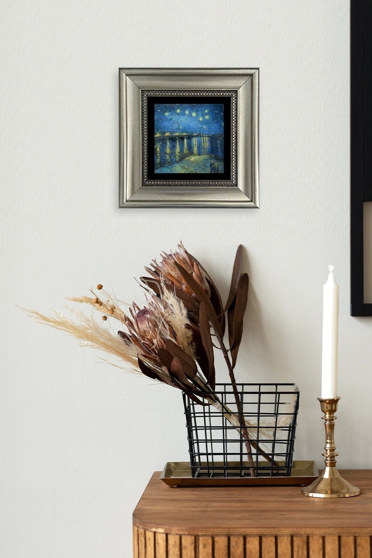 Van Gogh Çerçeveli Taş Tablo 20 cm