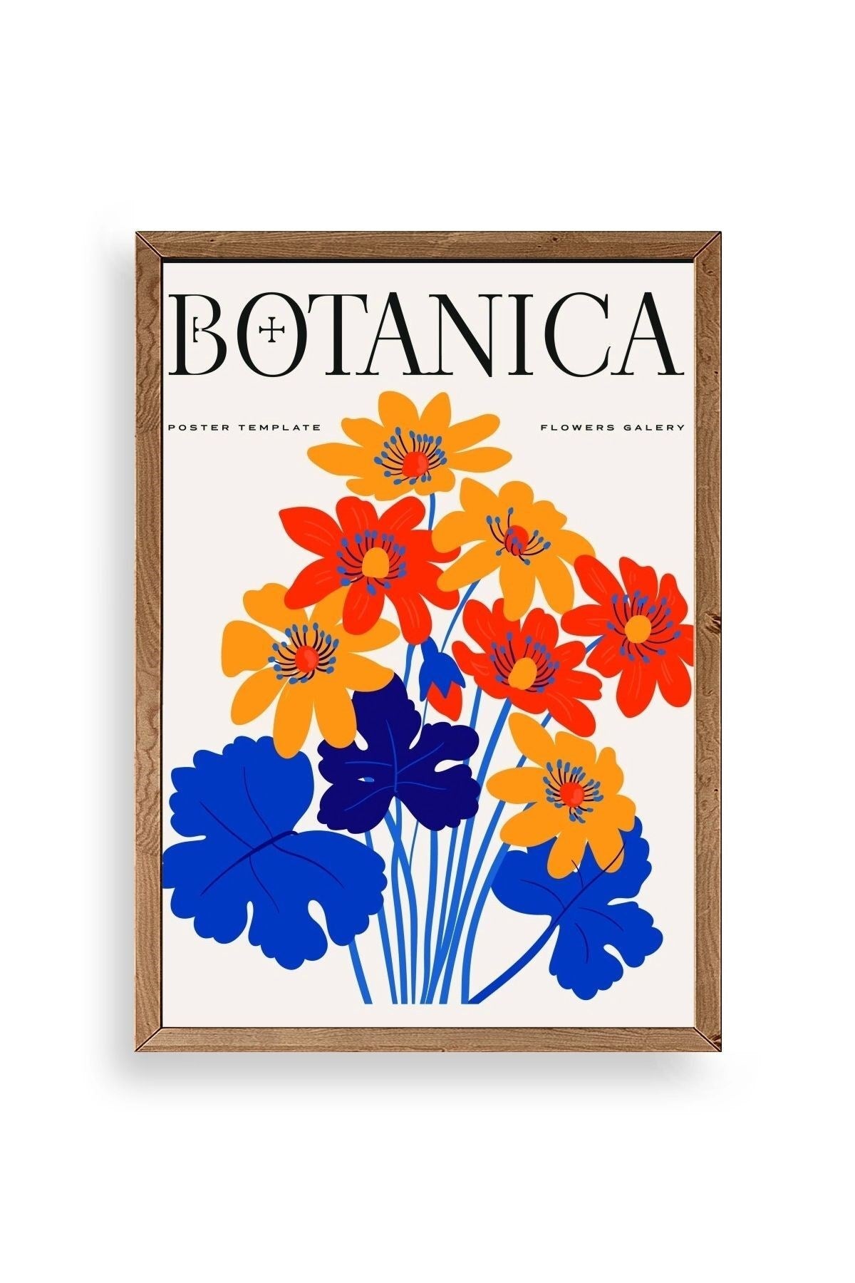 Çiçekler Ahşap Çerçeveli Tablo 30 x 42