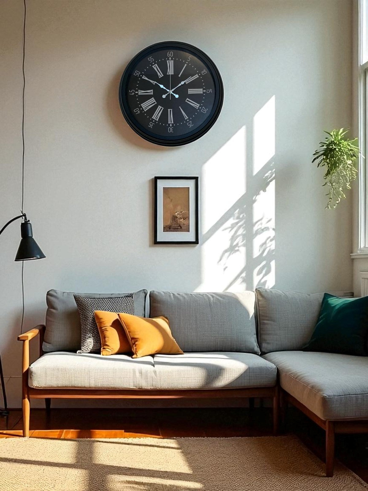 Zentime 40 Cm Siyah Şık Duvar Saati