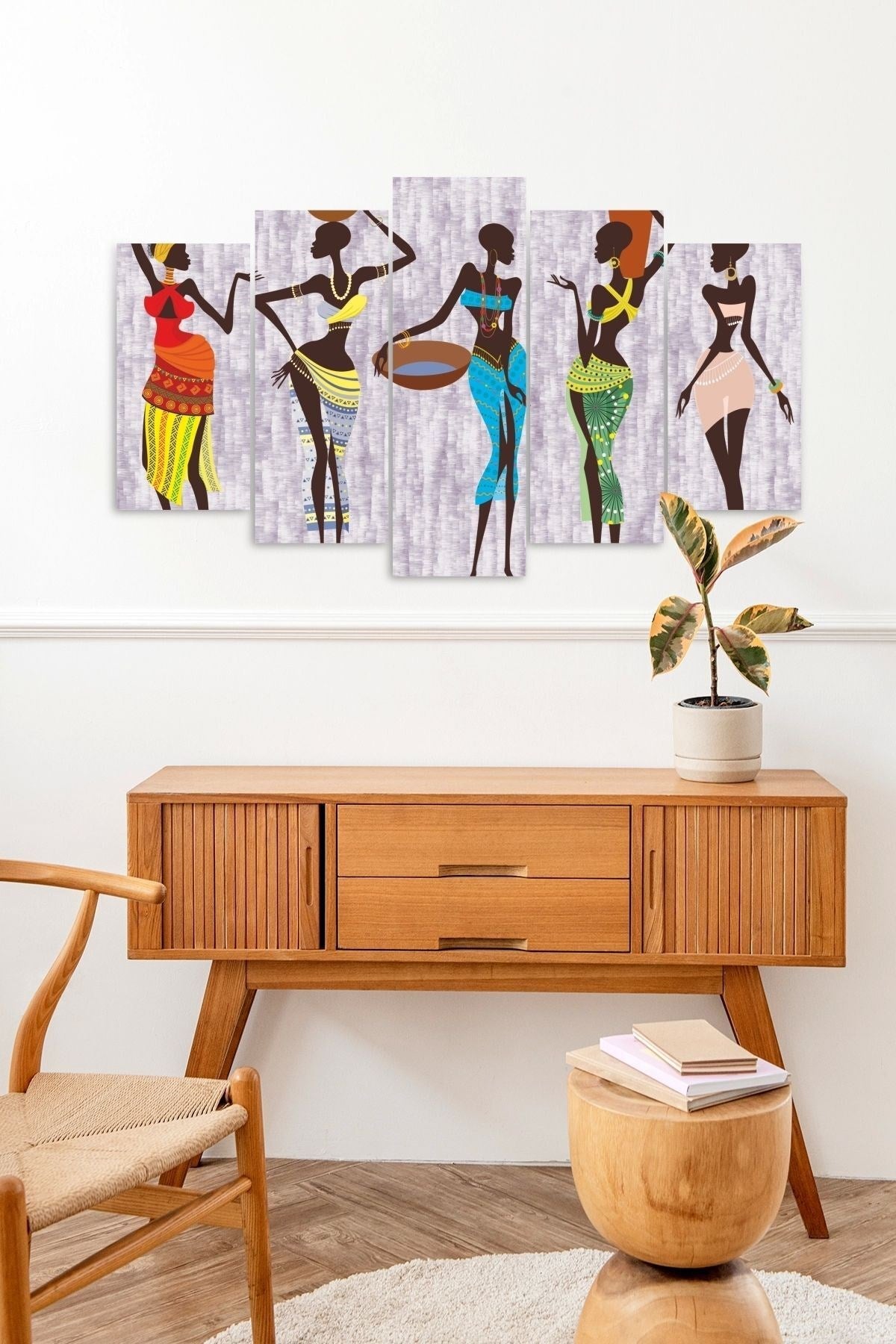 Kadınlar Dans 5 Parçalı Mdf Tablo 60 x 100
