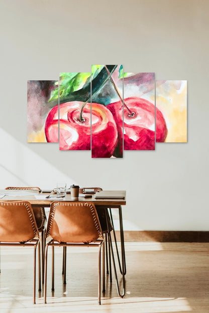 Kiraz 5 Parçalı Mdf Tablo 60 x 100