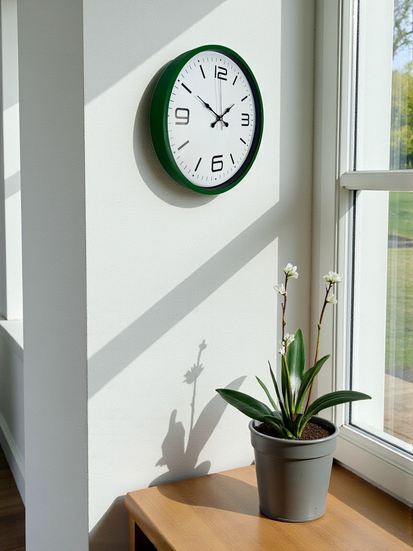 Zentime 36 Cm Yeşil Dekoratif Duvar Saati