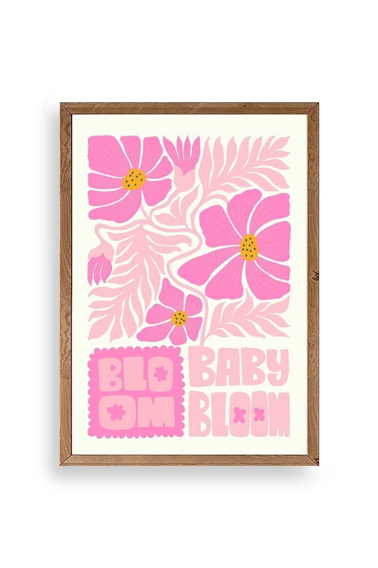 Çiçek Ahşap Çerçeveli Tablo 50 x 70