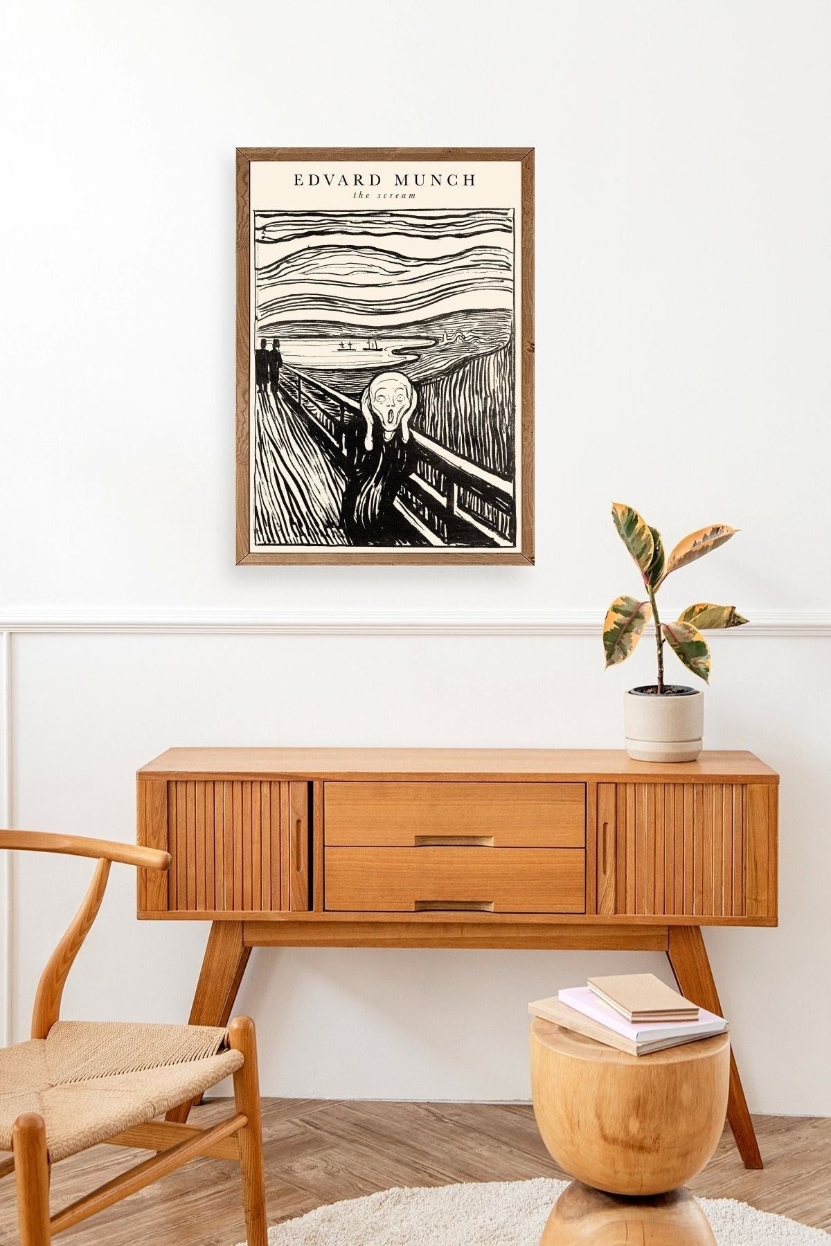 Çığlık Ahşap Çerçeveli Tablo 23 x 30