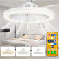 BUFFER®E27 Duylu 3 Farklı Işık Modlu ve 3 Seviye Fan Güçlü Uzaktan Kumandalı, Sessiz Kullanımlı, Kolay Kurulumlu,Led Işıklı Tavan Pervane Vantilatörü