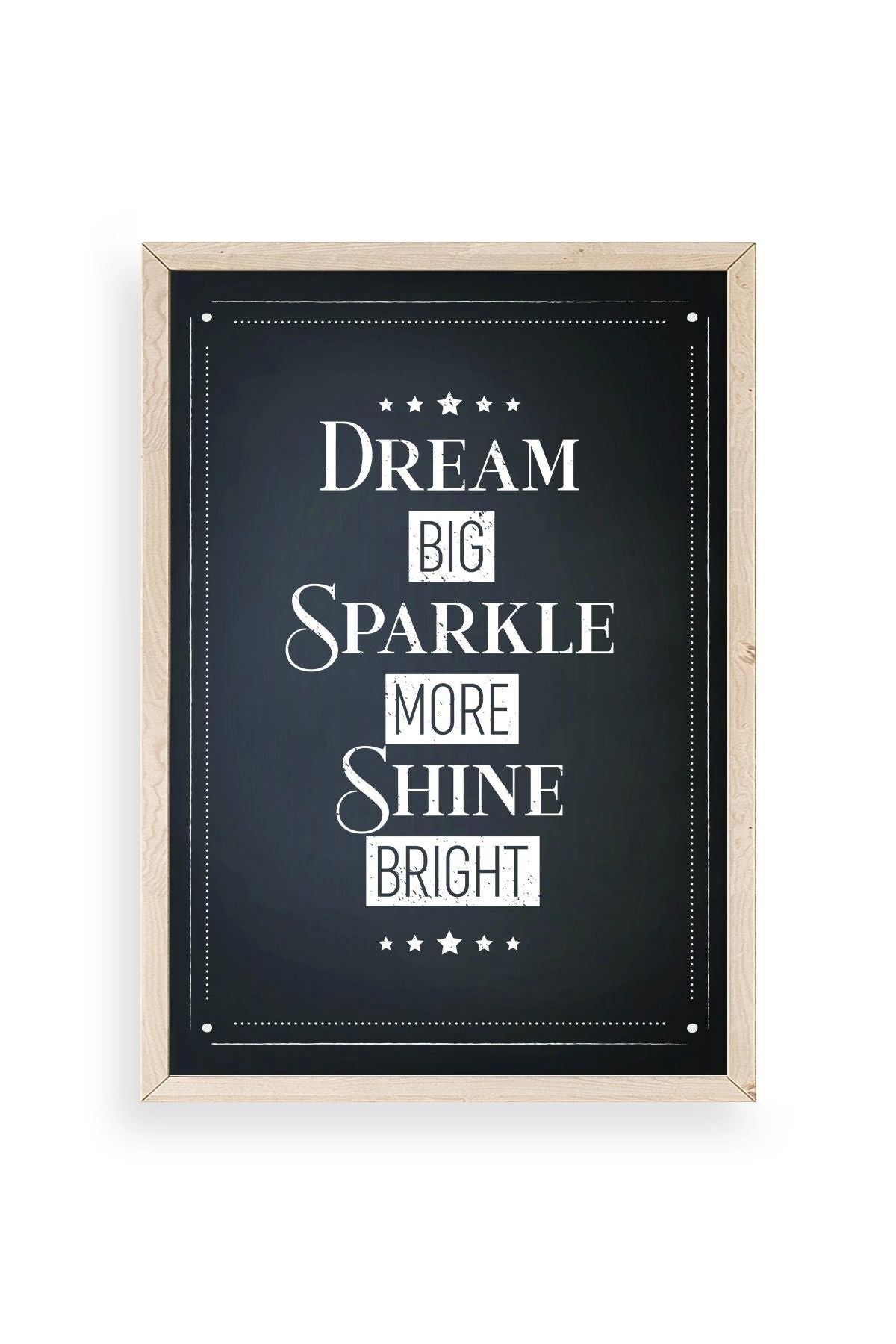 Motto Ahşap Çerçeveli Tablo 23 x 30