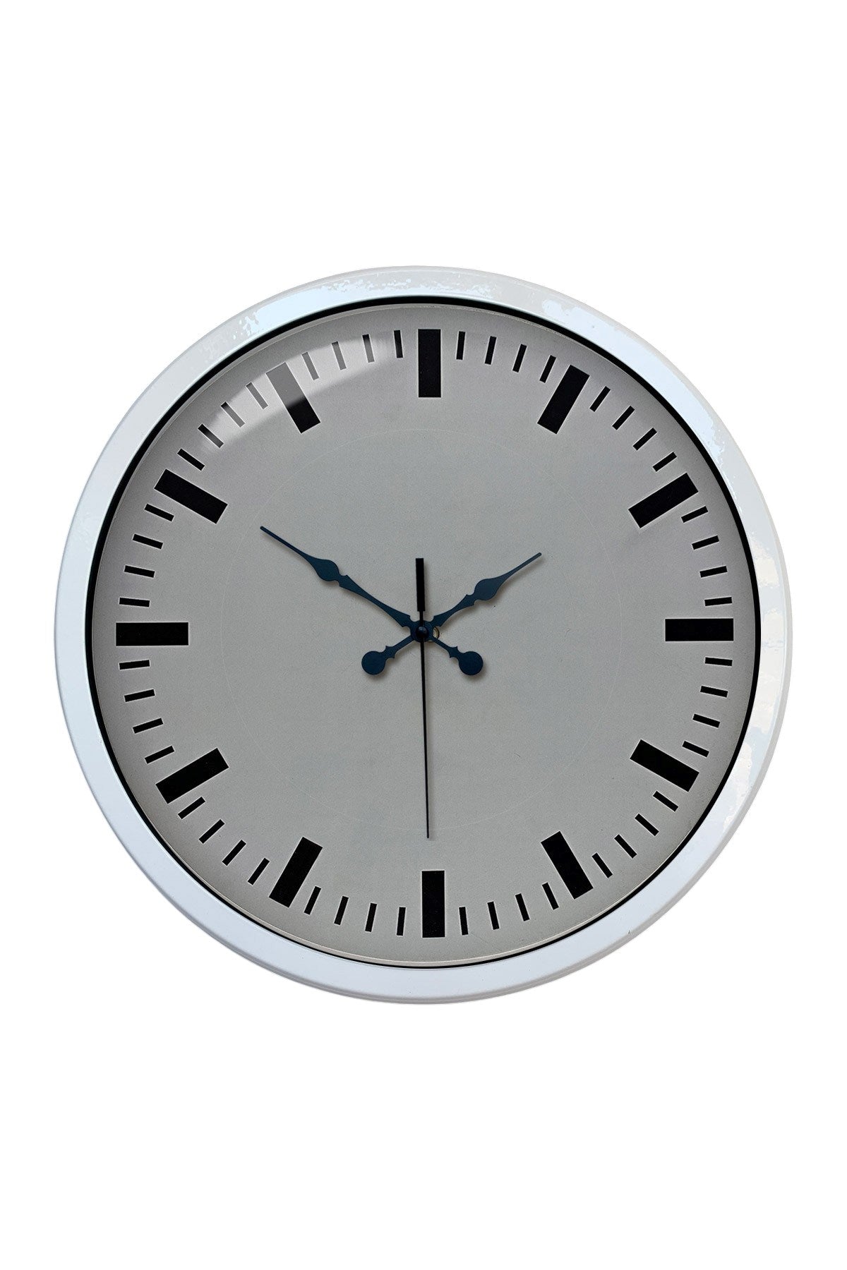 Zentime 40 Cm Metal  Beyaz Modern Duvar Saati