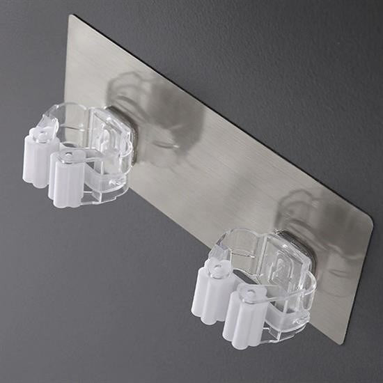 BUFFER® Pratik Organizer 4lü Yapışkanlı Fırça Paspas Mop Fırça Sabitleyici Ergonomik Alet Aparatı