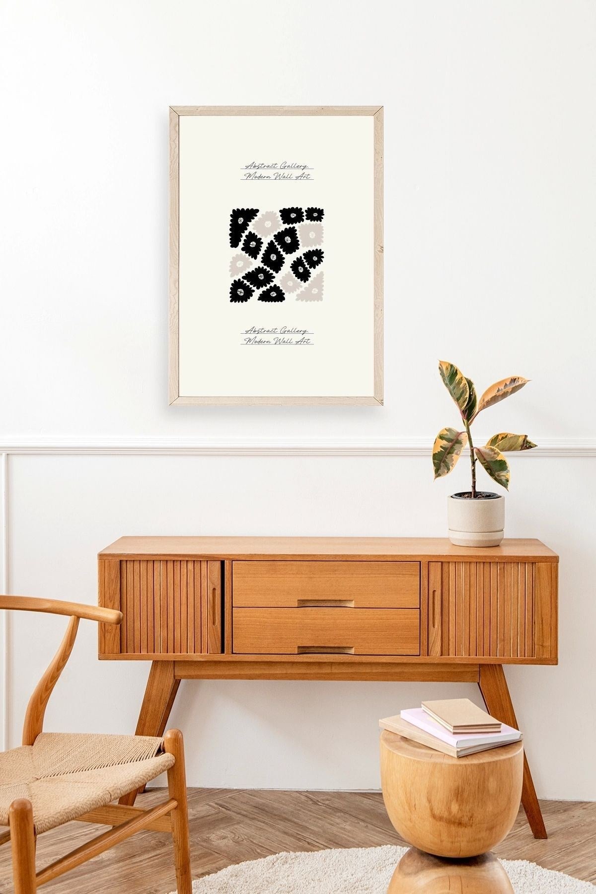 Çiçek Ahşap Çerçeveli Tablo 23 x 30