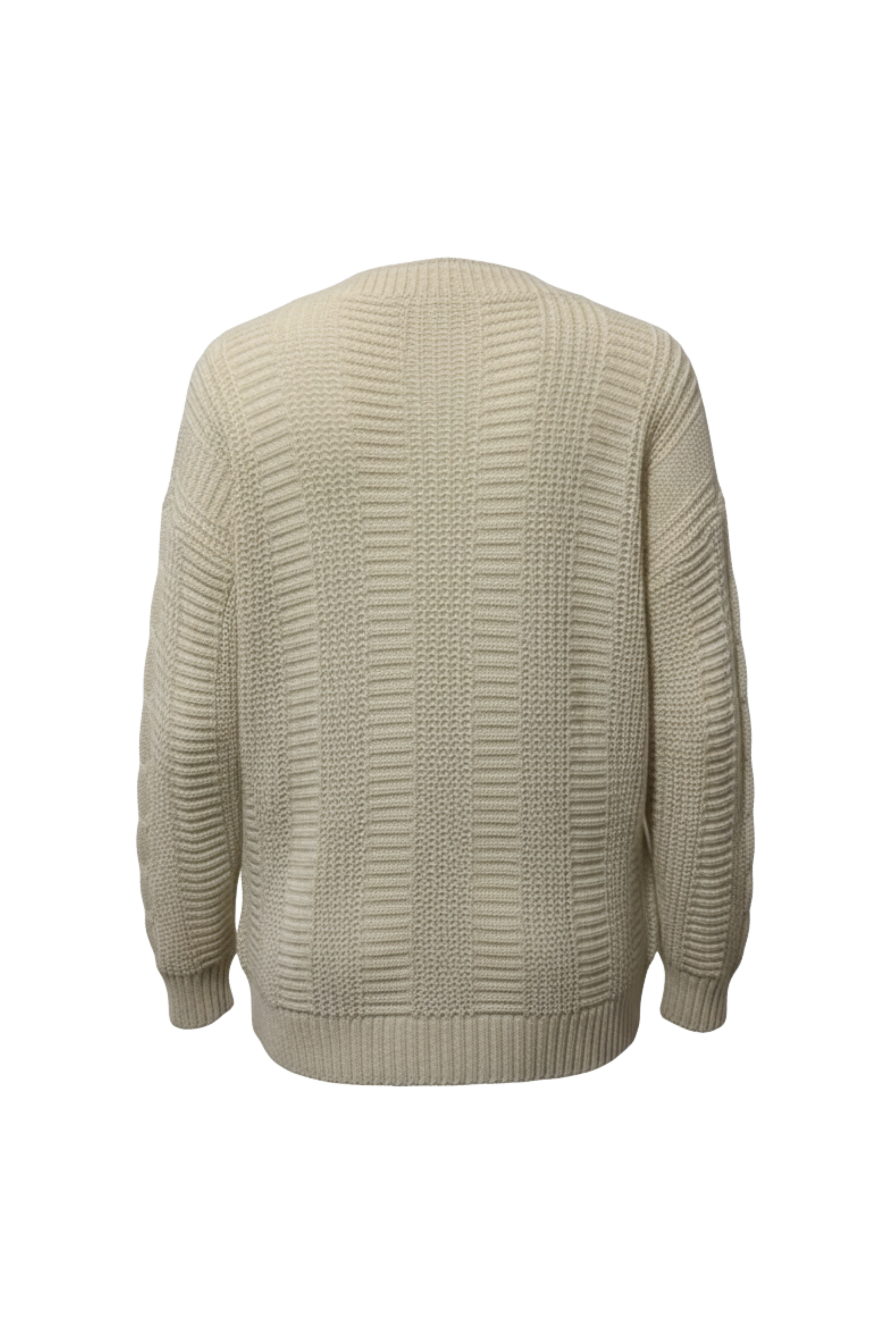 Kadın Krem Düğmeli Kısa Triko Hırka – Burgulu Örgü Desenli