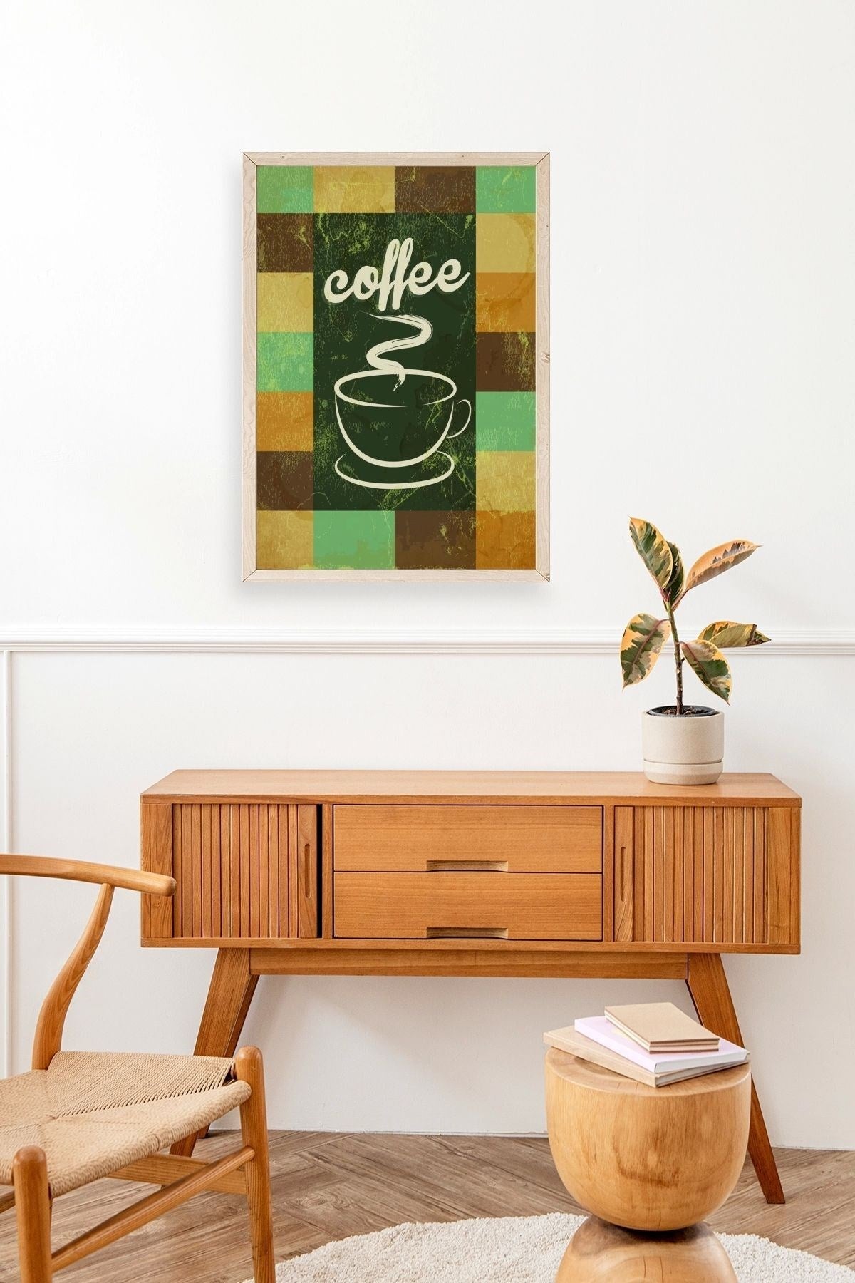 Kahve Ahşap Çerçeveli Tablo 30 x 42