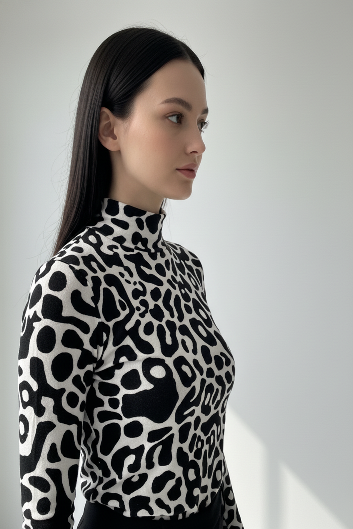 Kadın Zebra Desen Sandy Bluz