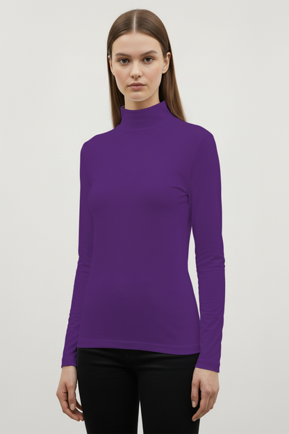 Kadın Düz Mor Bluz