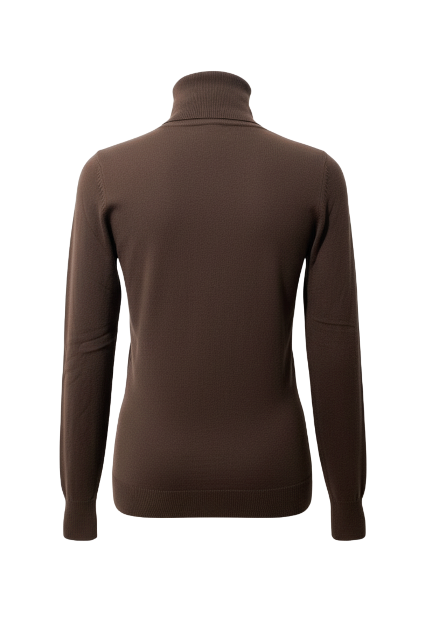 Kahverengi İnce Triko Boğazlı Kadın Kazak