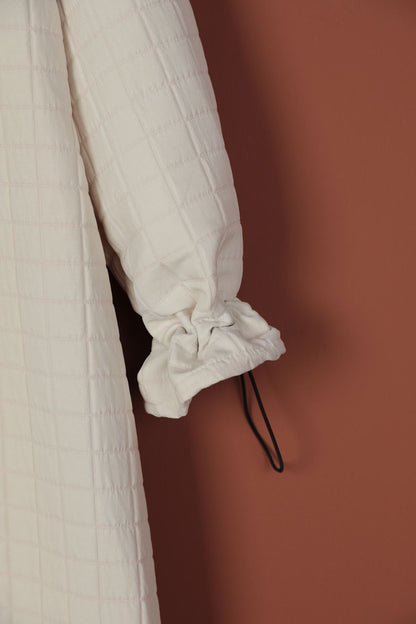 Deri Kumaş Garni Detay Jakar Kadın Trençkot-Bej