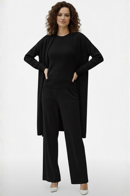 Üçlü takım siyah