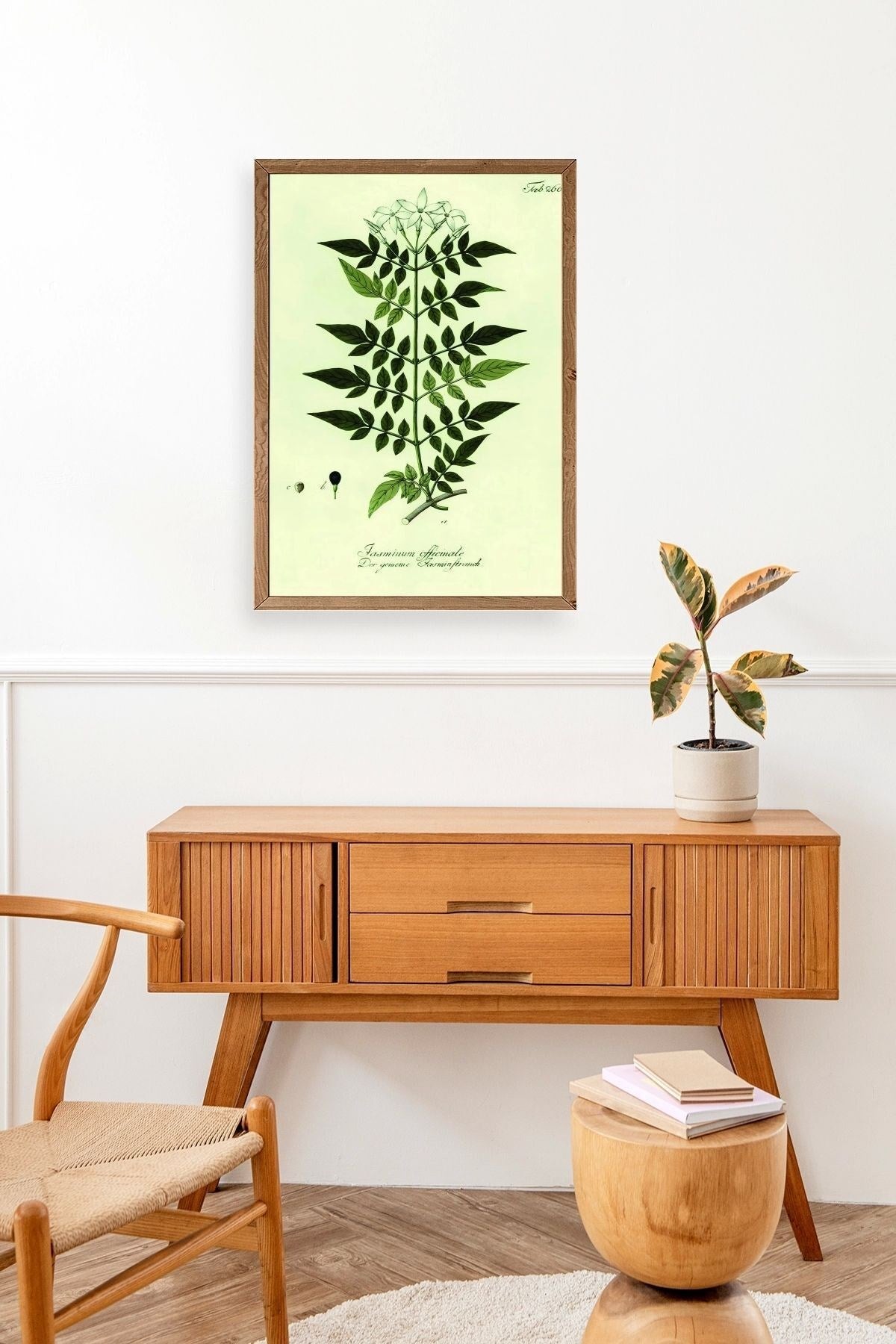 Yapraklar Ahşap Çerçeveli Tablo 50 x 70