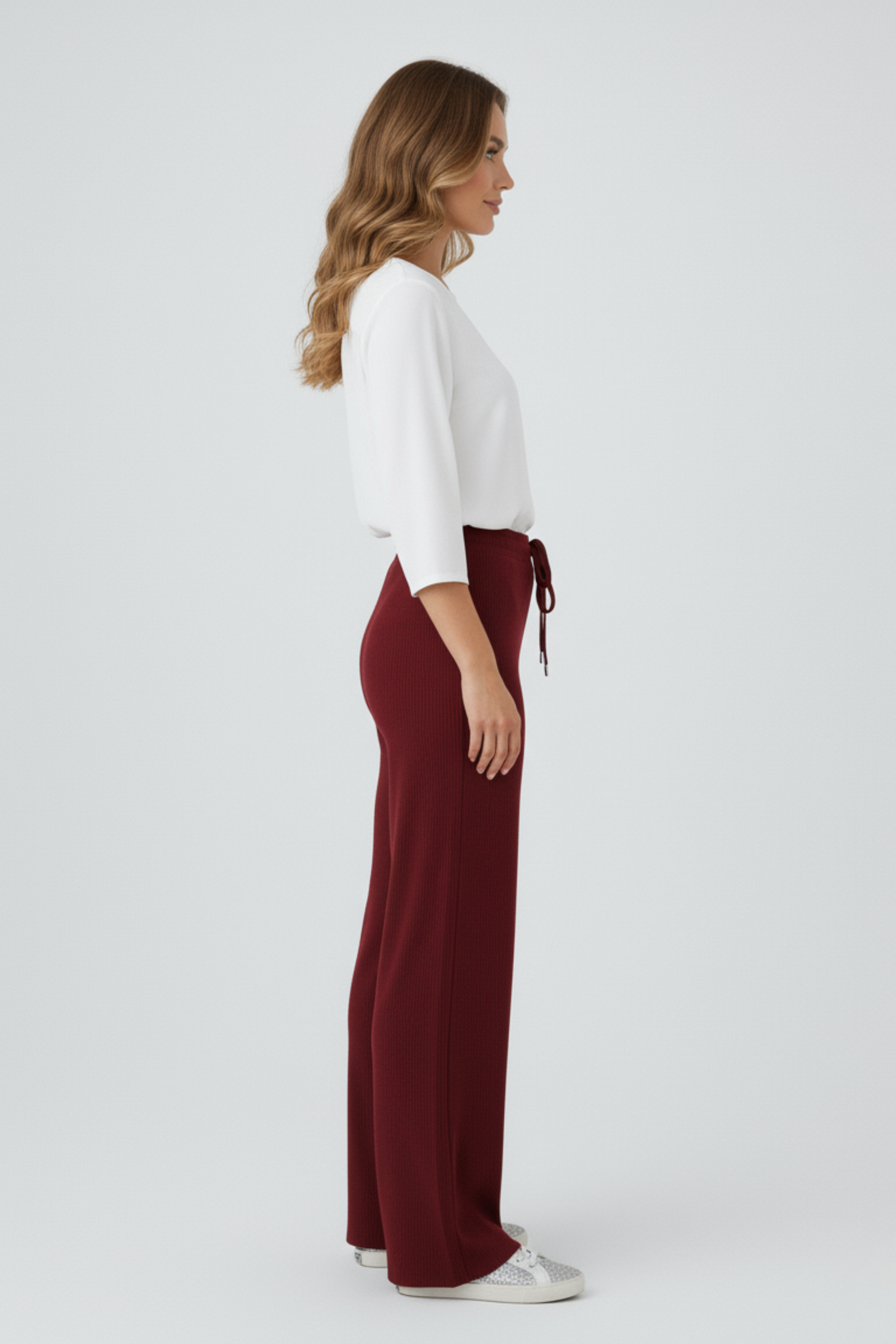 Kadın Modern Bordo Pantolon