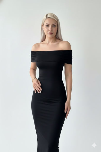 Kadın Madonna Yaka Sandy Elbise