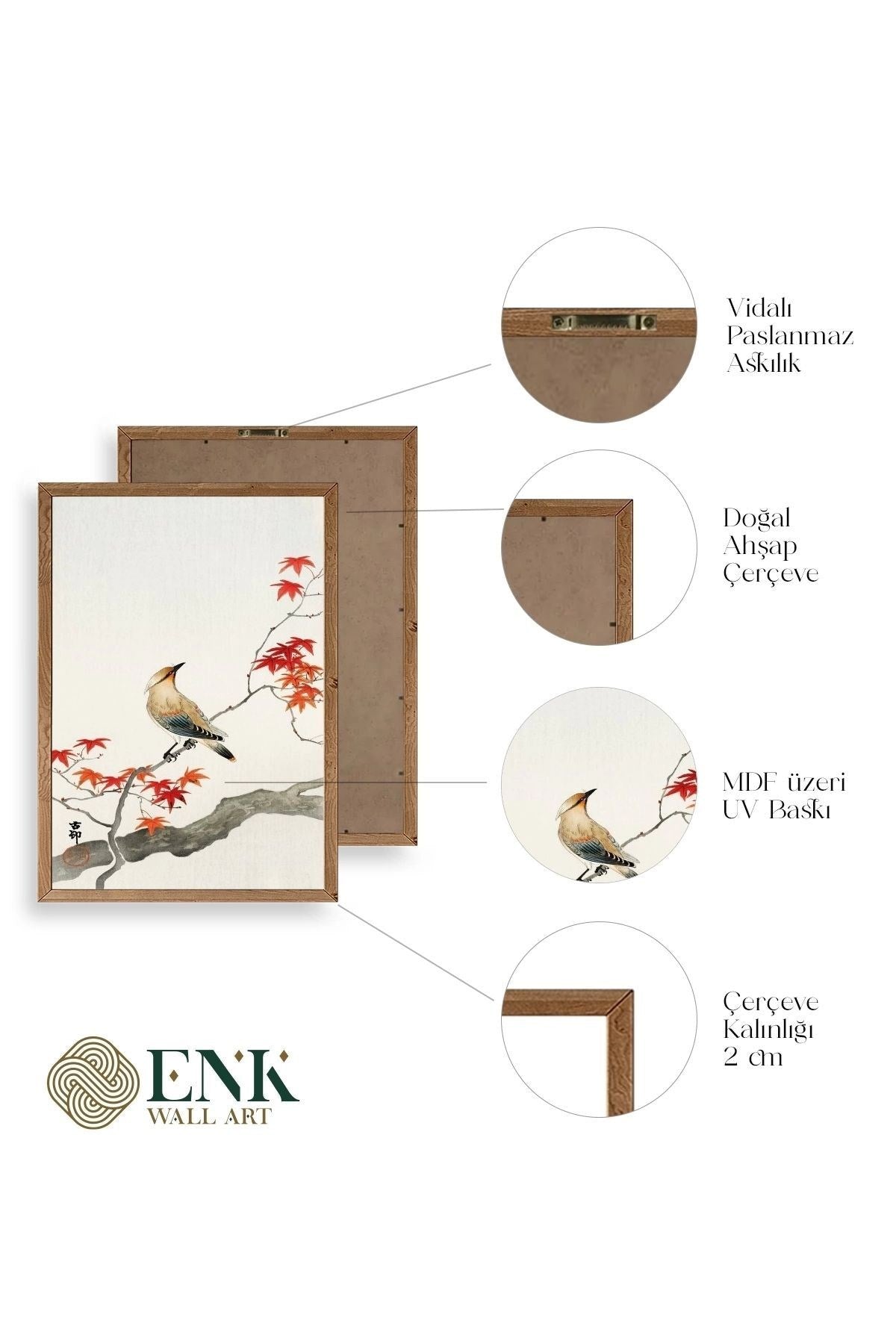 Ohara Coson Ahşap Çerçeveli Tablo 30 x 42