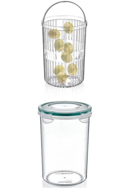 BUFFER® Zeytin Turşu Sebze Yıkama Kutusu Klipsli Kapaklı Saklama Kabı