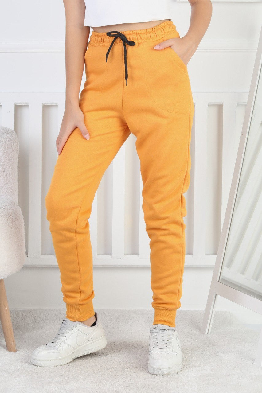 Şardonlu 3 İplik Düz Kız Çocuk Eşofman Altı