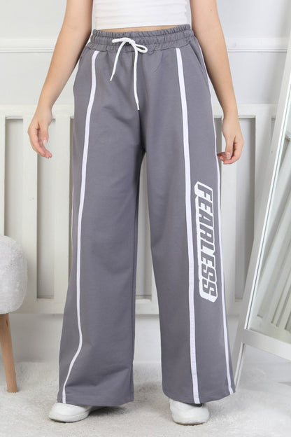 İki İplik Baskılı Kız Çocuk Eşofman Altı