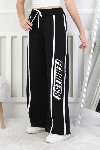 İki İplik Baskılı Kız Çocuk Eşofman Altı