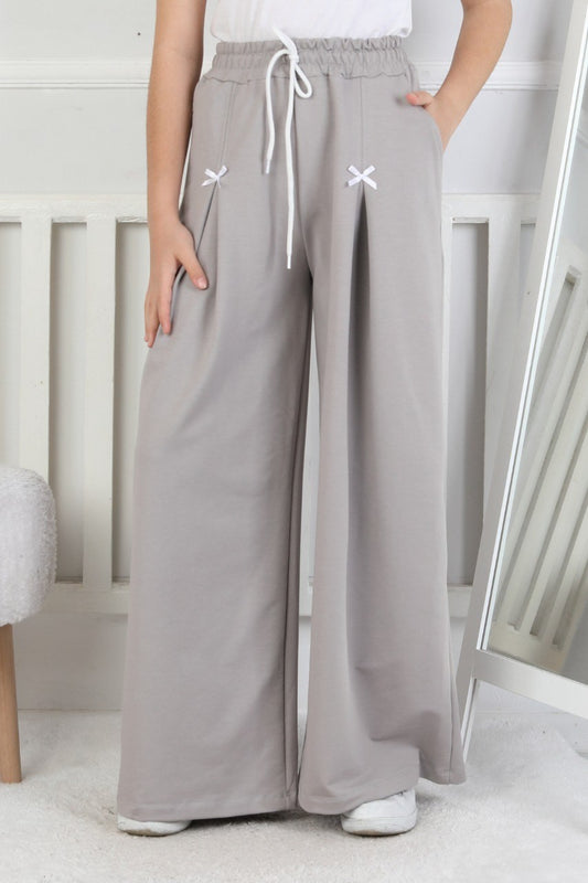 Bol Paça Cepli Baskılı Kız Çocuk Eşofman Altı