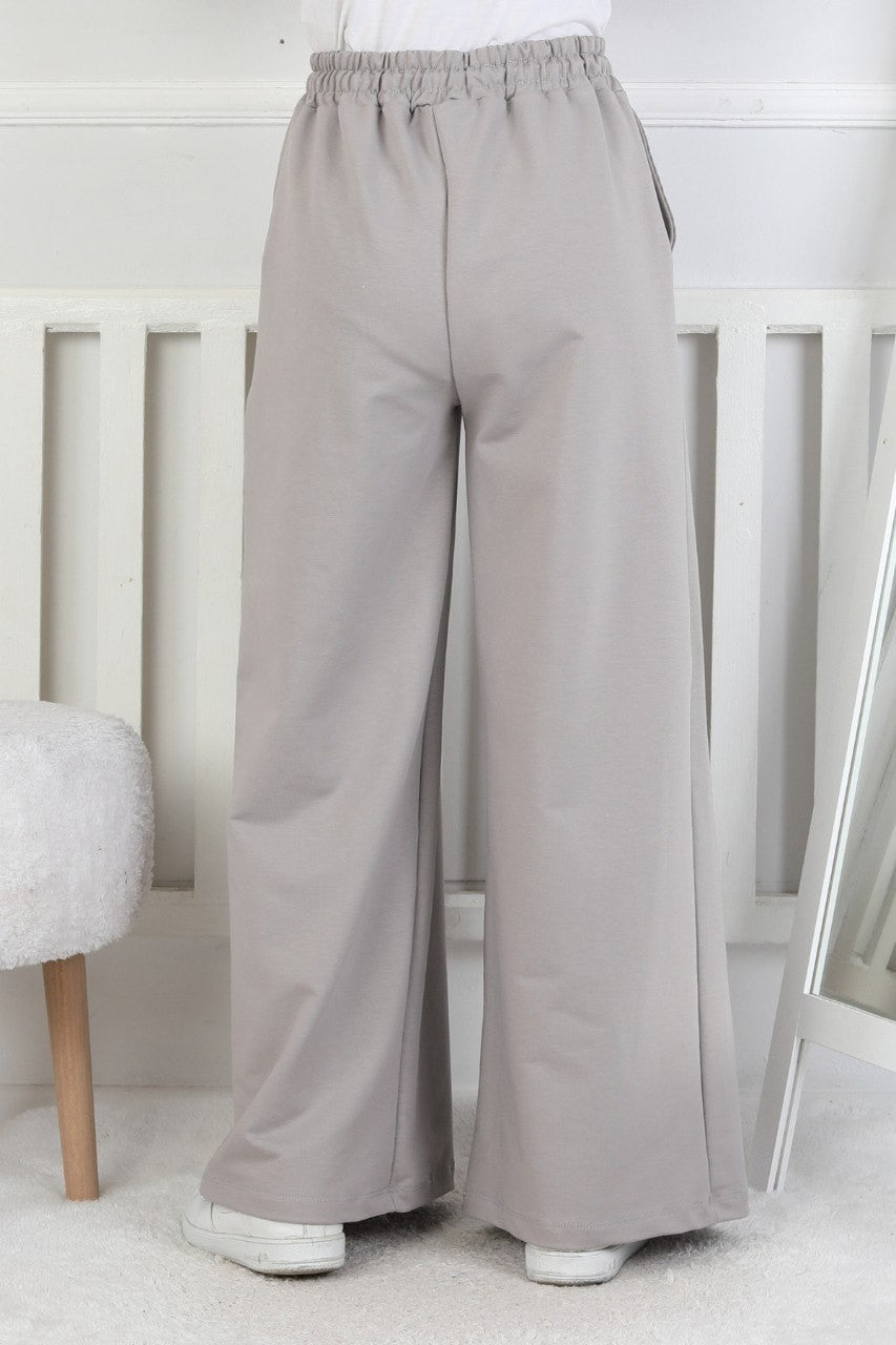 Bol Paça Cepli Baskılı Kız Çocuk Eşofman Altı