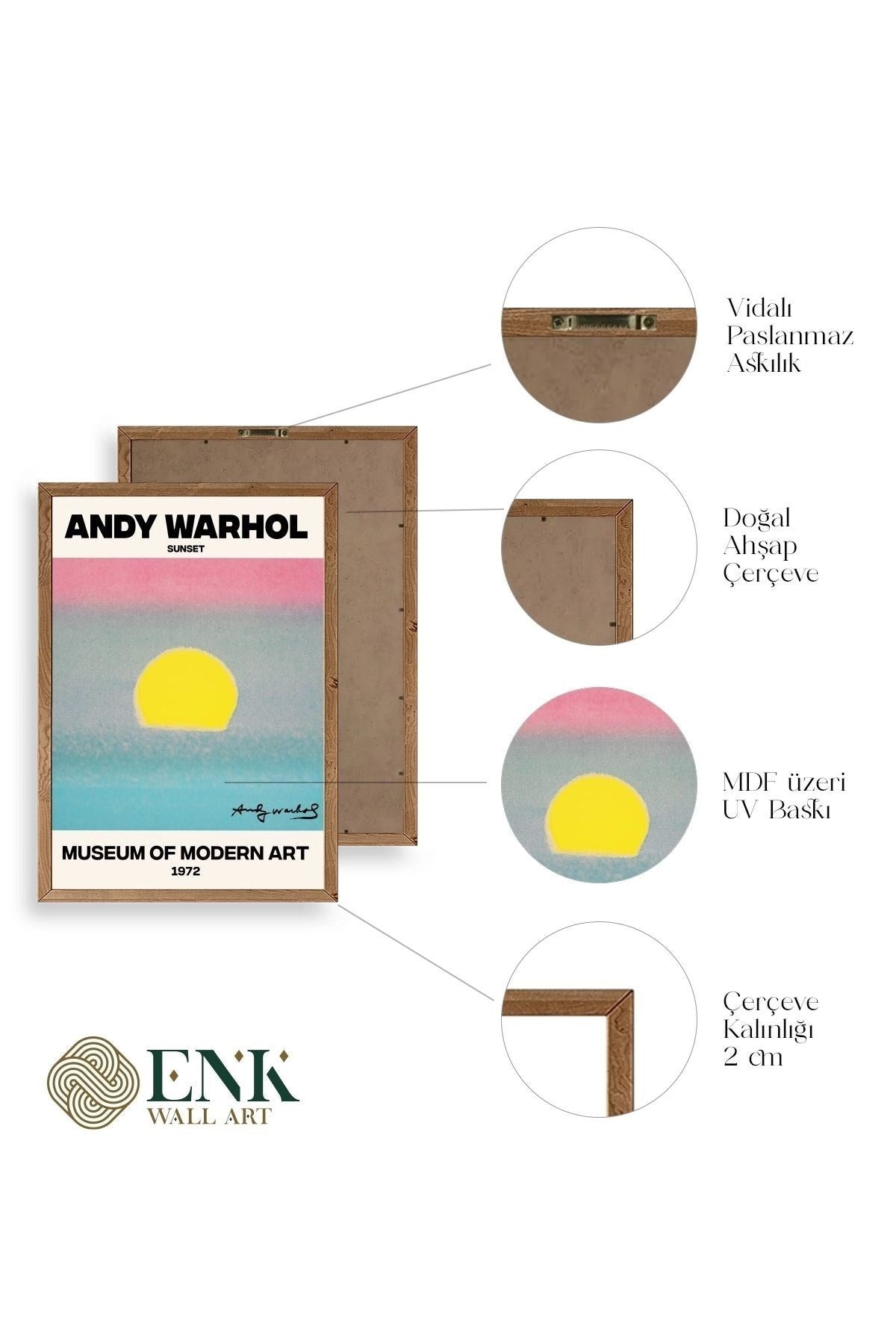 Andy Warhol Ahşap Çerçeveli Tablo 23 x 30