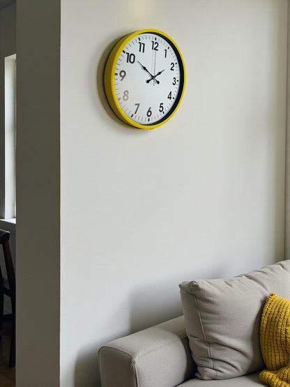 Zentime 36 Cm Sarı Dekoratif Duvar Saati