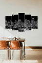 Gökdelen Şehir 5 Parçalı Mdf Tablo 60 x 100