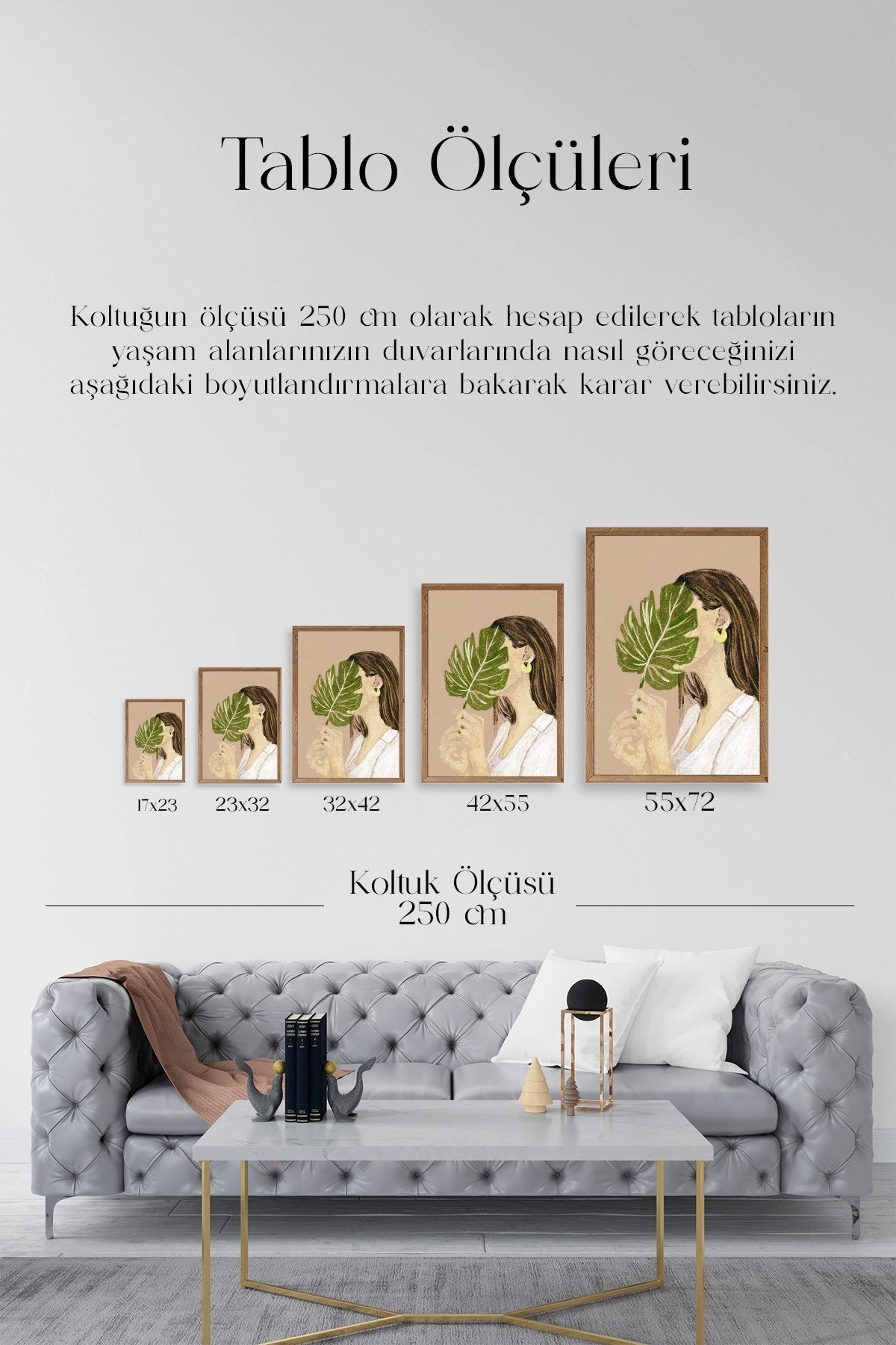 Kadın Ahşap Çerçeveli Tablo 30 x 42