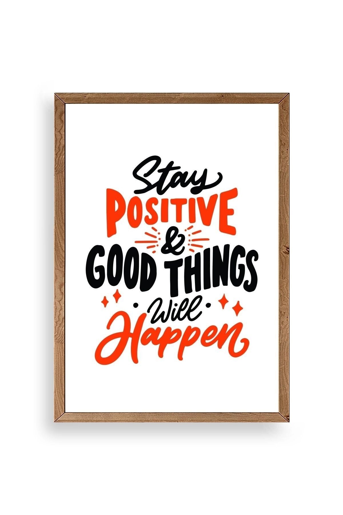 Motto Ahşap Çerçeveli Tablo 50 x 70