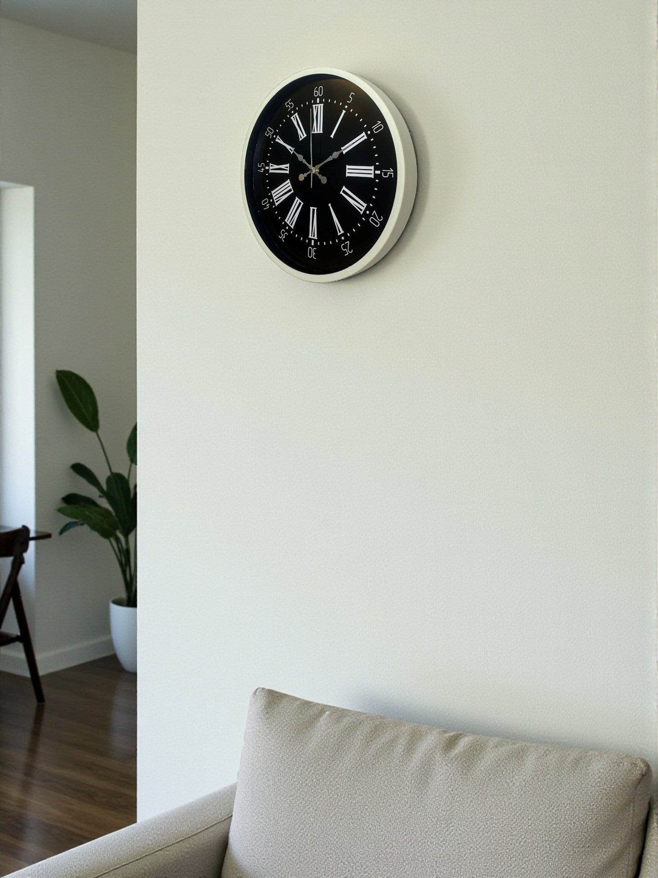 Zentime 36 Cm Krem Dekoratif Duvar Saati