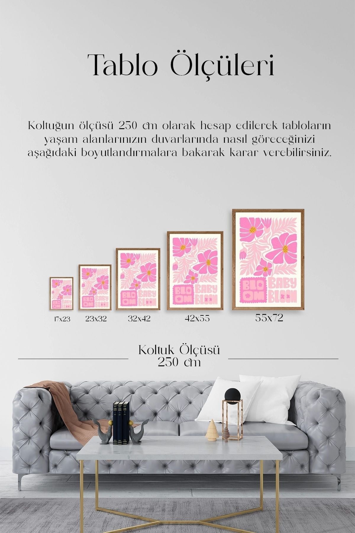 Çiçek Ahşap Çerçeveli Tablo 17 x 23