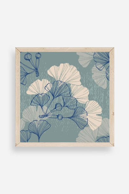 Çiçek Ahşap Çerçeveli Tablo 50 x 50