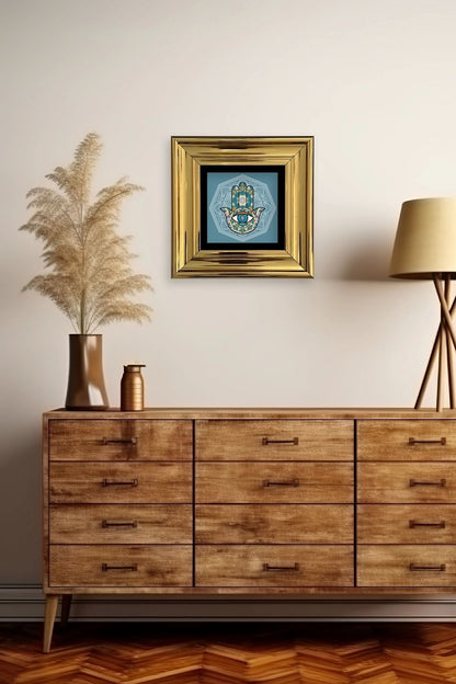 Fatma Ana Eli Çerçeveli Taş Tablo 20 cm