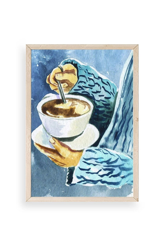 Kahve Ahşap Çerçeveli Tablo 23 x 30