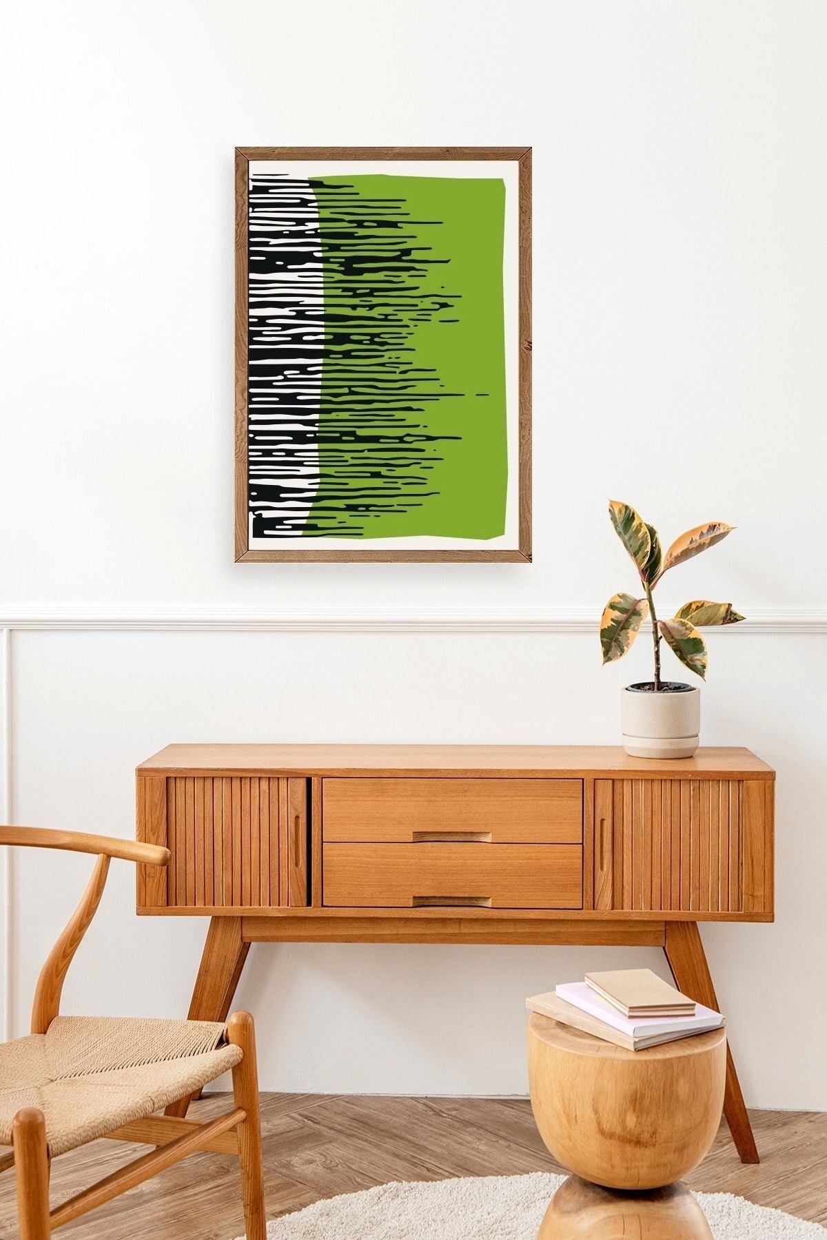 Modern Ahşap Çerçeveli Tablo 17 x 23