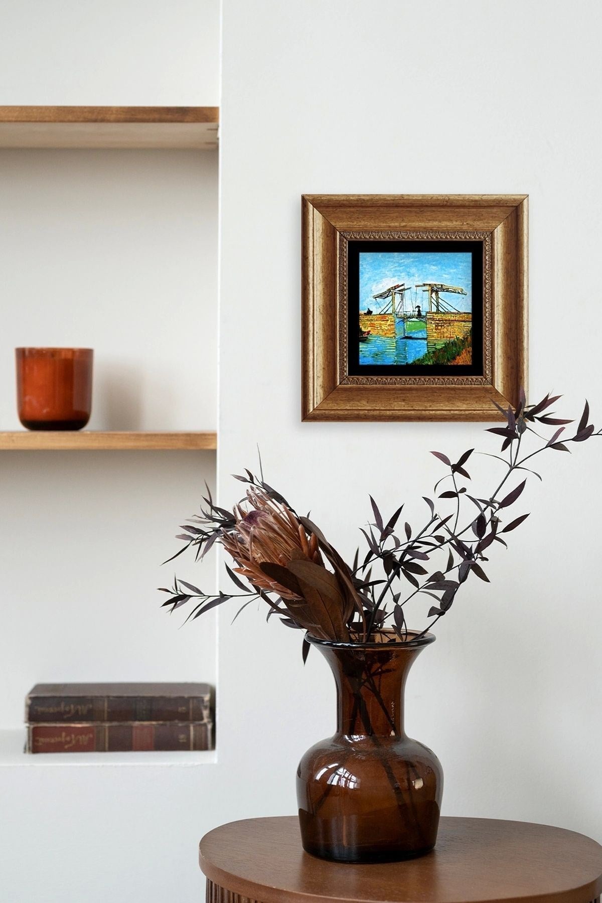 Van Gogh Çerçeveli Taş Tablo 20 cm