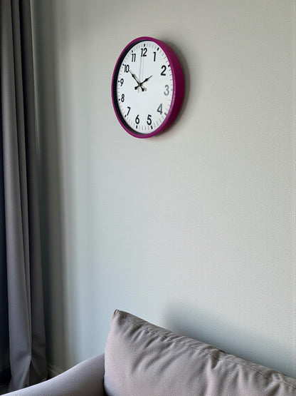 Zentime 36 Cm Pembe Dekoratif Duvar Saati