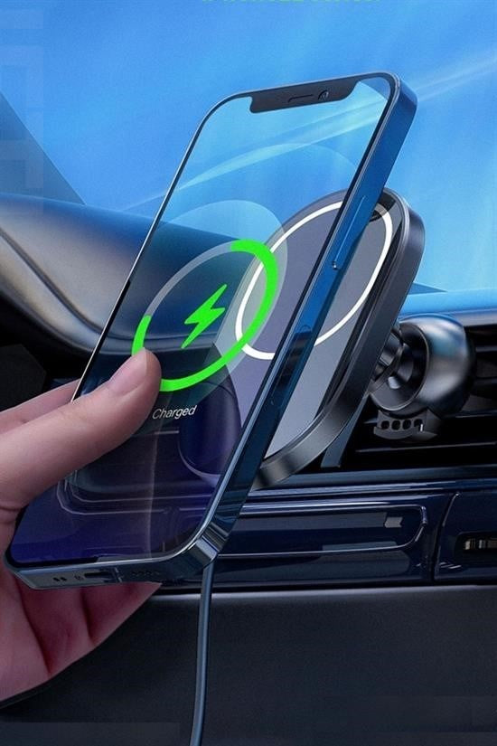 Buffer® 15w Mıknatıslı Takılabilen Hızlı Şarj Tüm Cihaz Ve Araçlara Uyumlu Araç İçi Şarj Cihazı