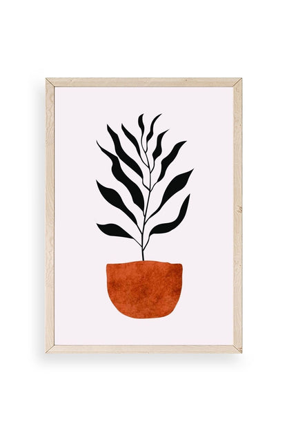 Saksı Ahşap Çerçeveli Tablo 30 x 42