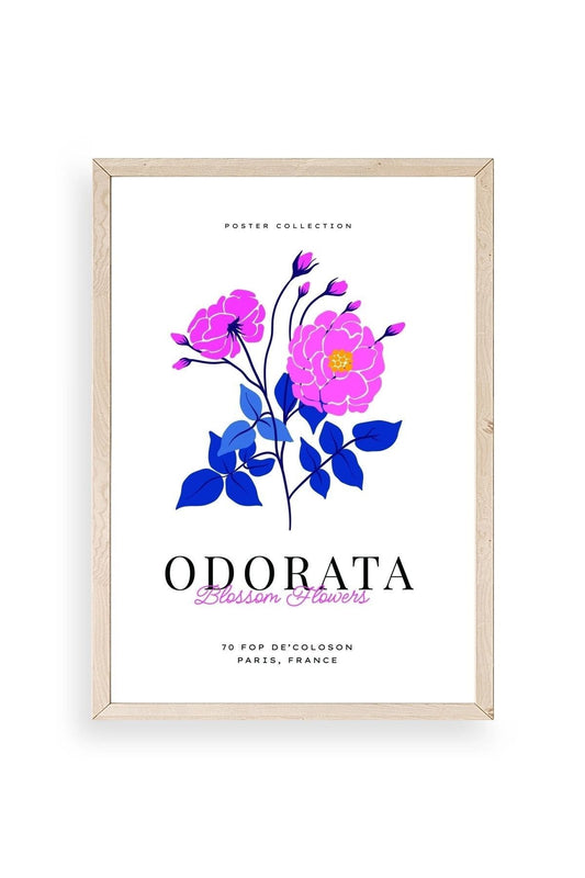 Çiçek Ahşap Çerçeveli Tablo 17 x 23