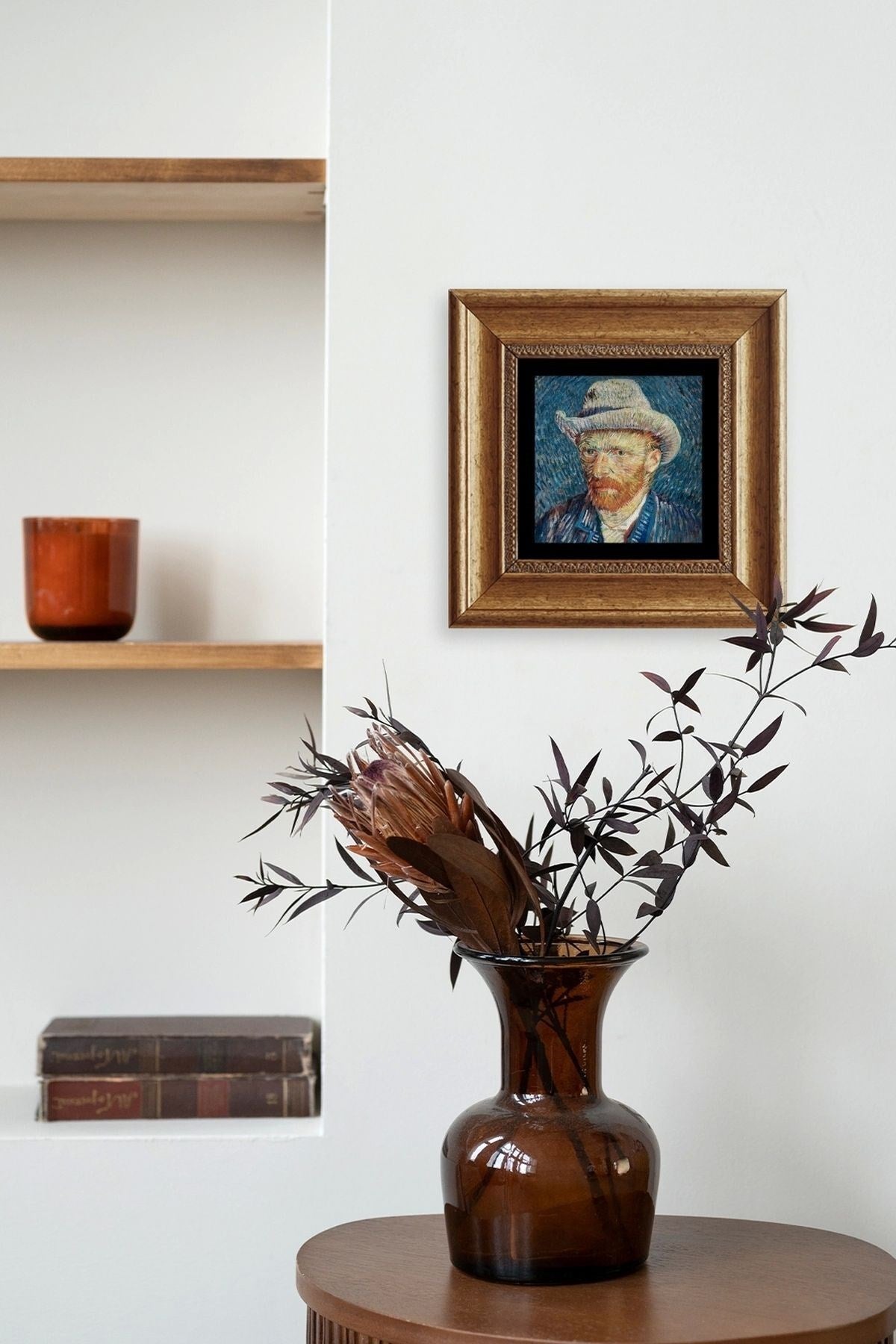 Van Gogh Çerçeveli Taş Tablo 20 cm