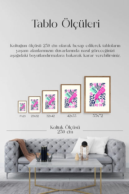 Soyut Ahşap Çerçeveli Tablo 23 x 30