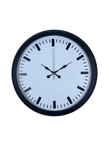 Black & White Baseline 40 Cm Metal Duvar Saati