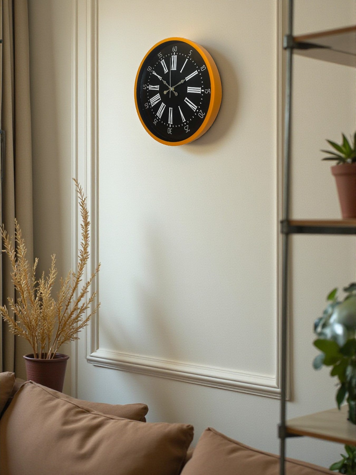 Zentime 36 Cm Turuncu Dekoratif Duvar Saati